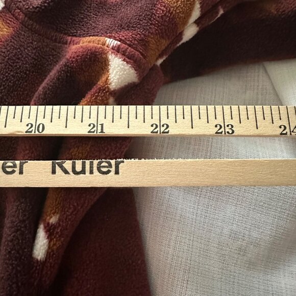 Sonoma Goods For Life Mens XXL Fleece Jacket Aztec Pattern Burgundy Western - Picture 8 of 9